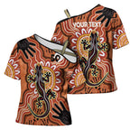 Personalised Australia Lizard NAIDOC Week 2026 Cross Shoulder Shirt 50 Years of Deadly Aboriginal Art