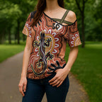 Personalised Australia Lizard NAIDOC Week 2026 Cross Shoulder Shirt 50 Years of Deadly Aboriginal Art