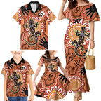 Personalised Australia Lizard NAIDOC Week 2026 Family Matching Mermaid Dress and Hawaiian Shirt 50 Years of Deadly Aboriginal Art