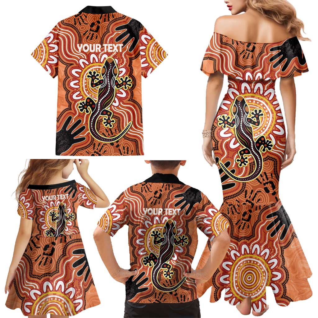 Personalised Australia Lizard NAIDOC Week 2026 Family Matching Mermaid Dress and Hawaiian Shirt 50 Years of Deadly Aboriginal Art