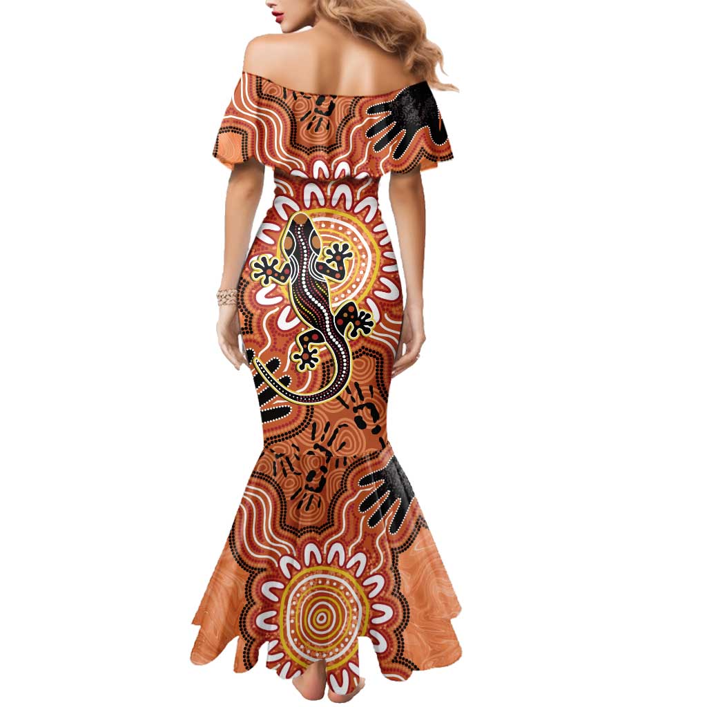 Personalised Australia Lizard NAIDOC Week 2026 Family Matching Mermaid Dress and Hawaiian Shirt 50 Years of Deadly Aboriginal Art