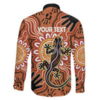 Personalised Australia Lizard NAIDOC Week 2026 Family Matching Off Shoulder Maxi Dress and Hawaiian Shirt 50 Years of Deadly Aboriginal Art