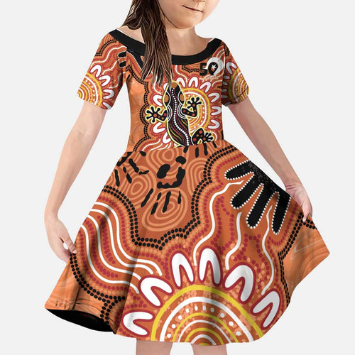 Personalised Australia Lizard NAIDOC Week 2026 Family Matching Puletasi and Hawaiian Shirt 50 Years of Deadly Aboriginal Art