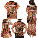 Personalised Australia Lizard NAIDOC Week 2026 Family Matching Puletasi and Hawaiian Shirt 50 Years of Deadly Aboriginal Art