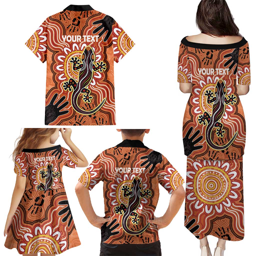 Personalised Australia Lizard NAIDOC Week 2026 Family Matching Puletasi and Hawaiian Shirt 50 Years of Deadly Aboriginal Art