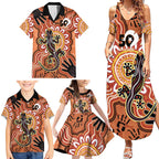 Personalised Australia Lizard NAIDOC Week 2026 Family Matching Summer Maxi Dress and Hawaiian Shirt 50 Years of Deadly Aboriginal Art