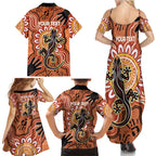 Personalised Australia Lizard NAIDOC Week 2026 Family Matching Summer Maxi Dress and Hawaiian Shirt 50 Years of Deadly Aboriginal Art