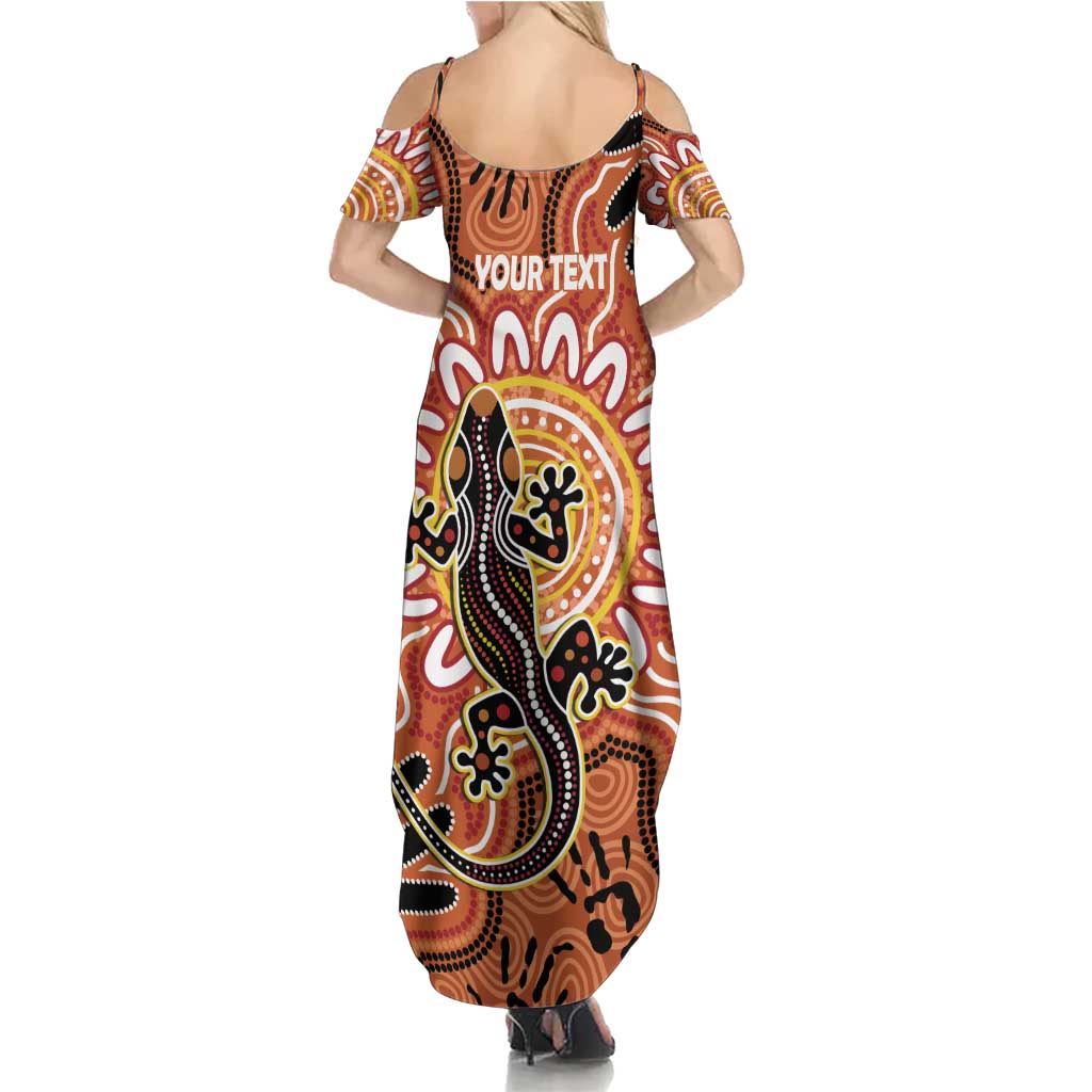 Personalised Australia Lizard NAIDOC Week 2026 Family Matching Summer Maxi Dress and Hawaiian Shirt 50 Years of Deadly Aboriginal Art