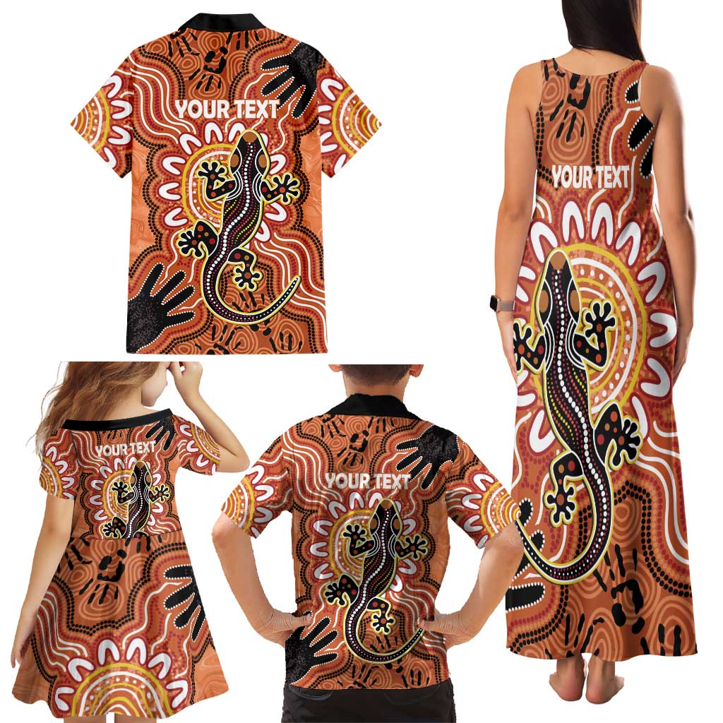 Personalised Australia Lizard NAIDOC Week 2026 Family Matching Tank Maxi Dress and Hawaiian Shirt 50 Years of Deadly Aboriginal Art
