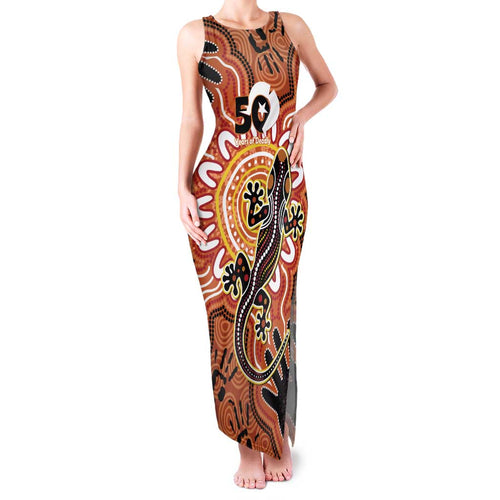 Personalised Australia Lizard NAIDOC Week 2026 Family Matching Tank Maxi Dress and Hawaiian Shirt 50 Years of Deadly Aboriginal Art