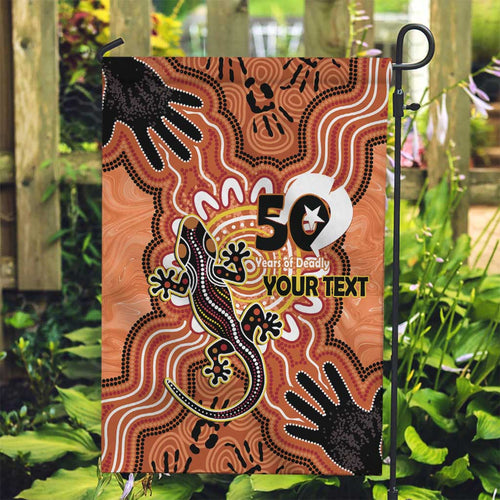Personalised Australia Lizard NAIDOC Week 2026 Garden Flag 50 Years of Deadly Aboriginal Art