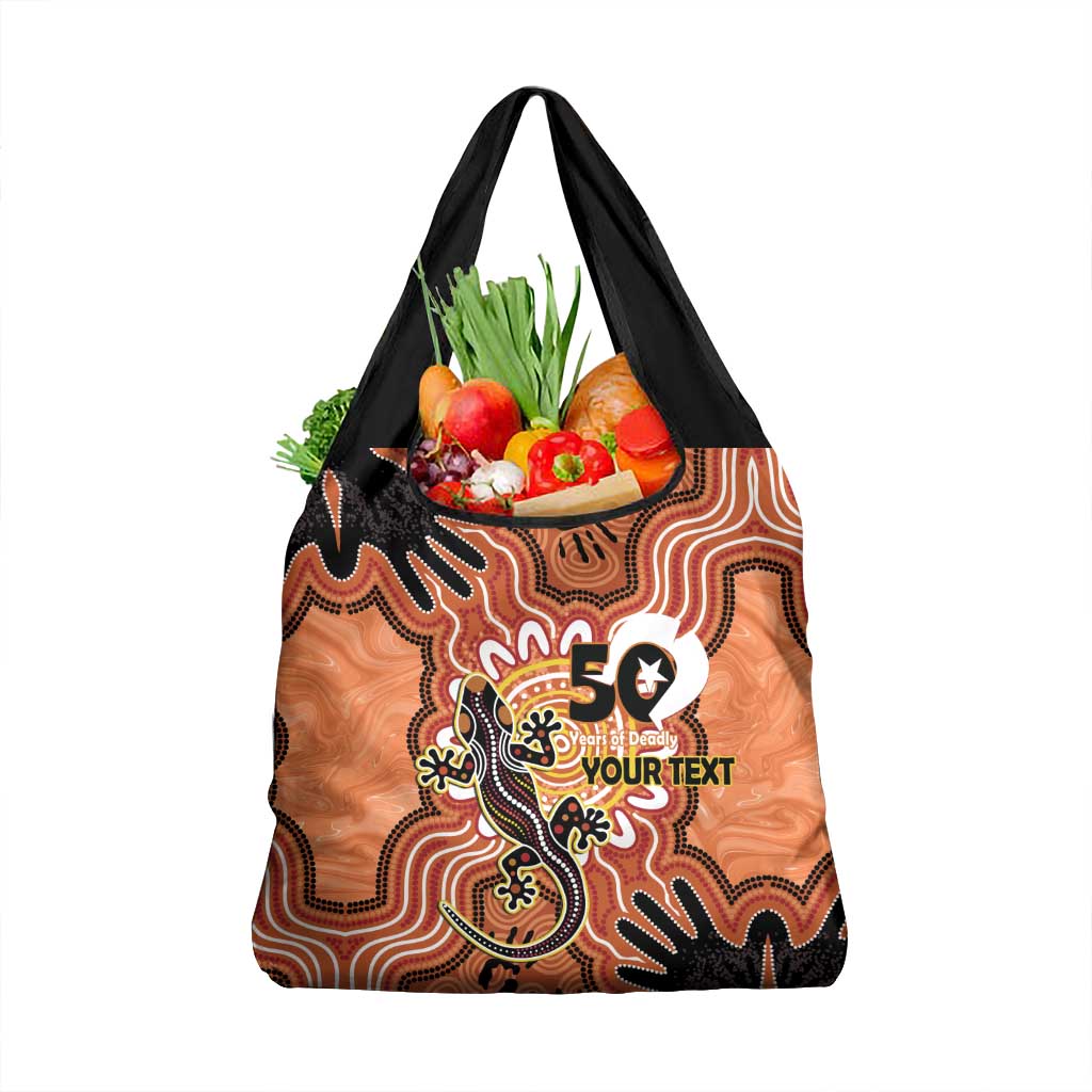 Personalised Australia Lizard NAIDOC Week 2026 Grocery Bag 50 Years of Deadly Aboriginal Art