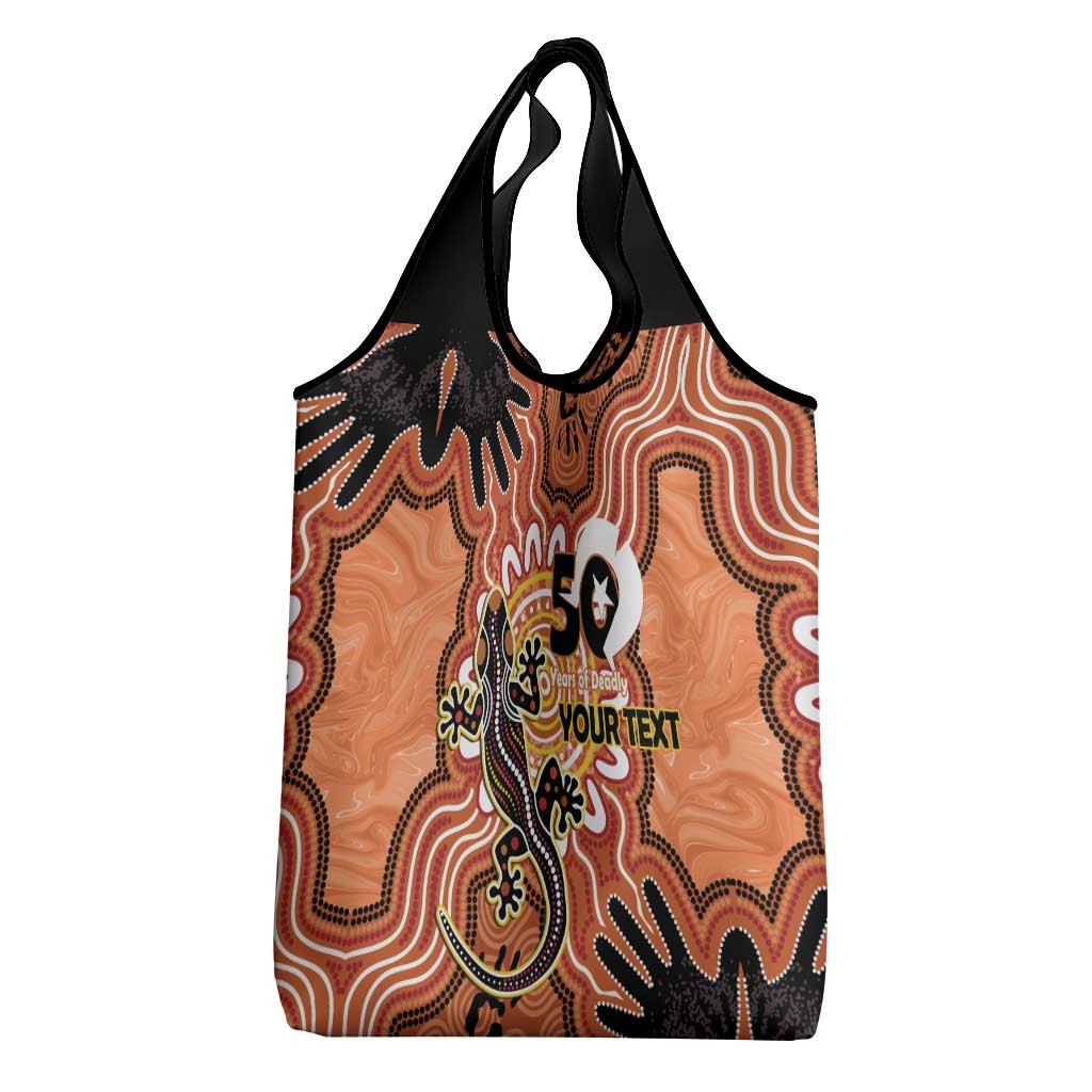 Personalised Australia Lizard NAIDOC Week 2026 Grocery Bag 50 Years of Deadly Aboriginal Art