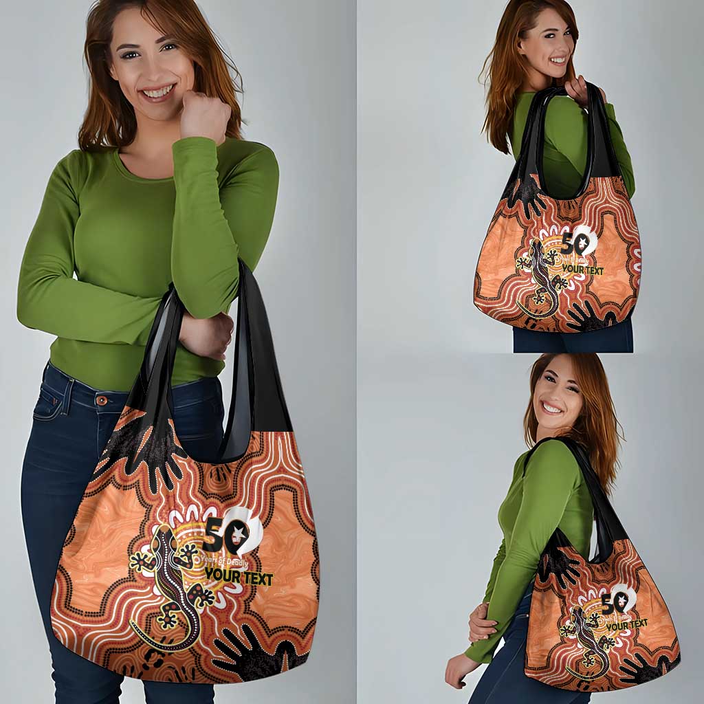 Personalised Australia Lizard NAIDOC Week 2026 Grocery Bag 50 Years of Deadly Aboriginal Art