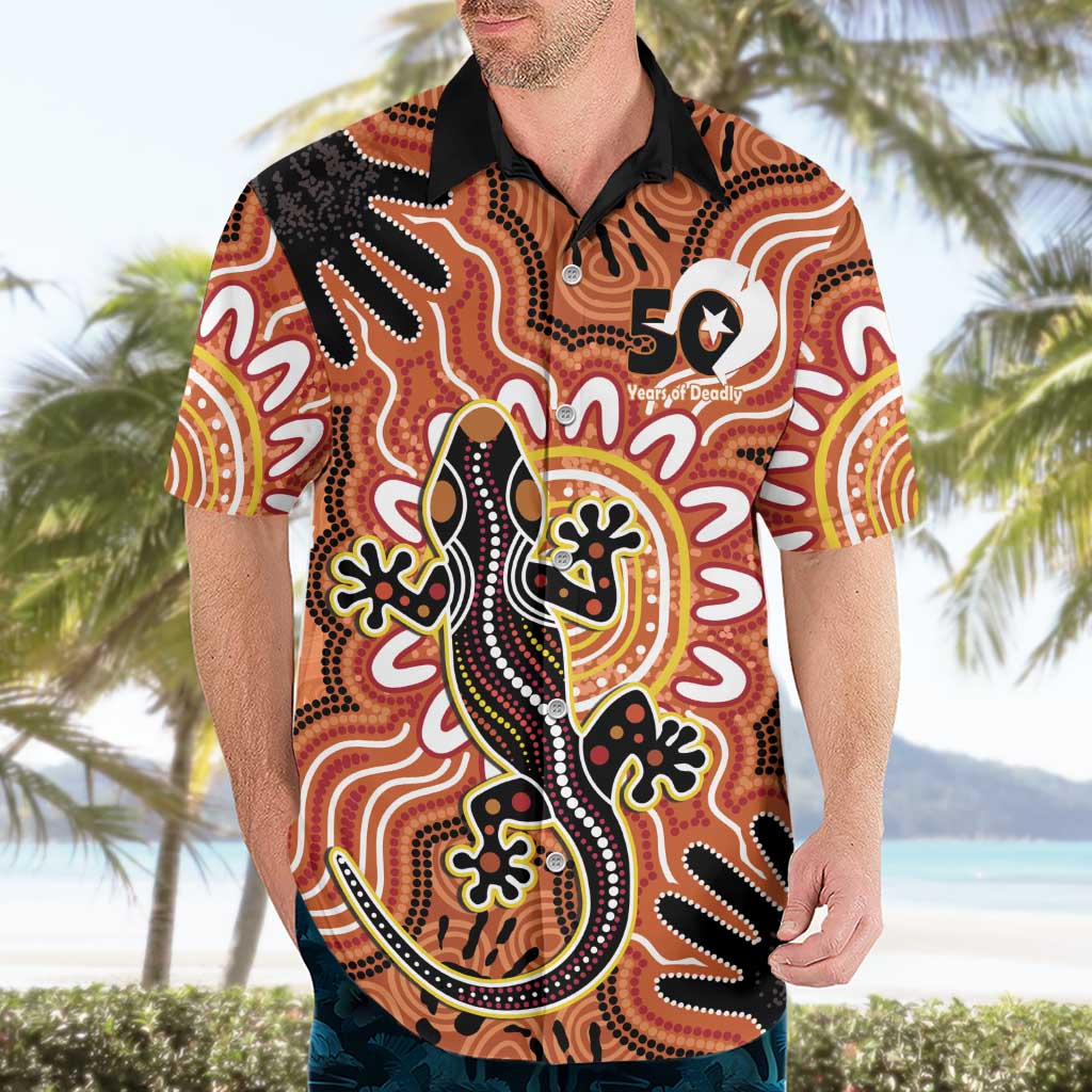 Personalised Australia Lizard NAIDOC Week 2026 Hawaiian Shirt 50 Years of Deadly Aboriginal Art