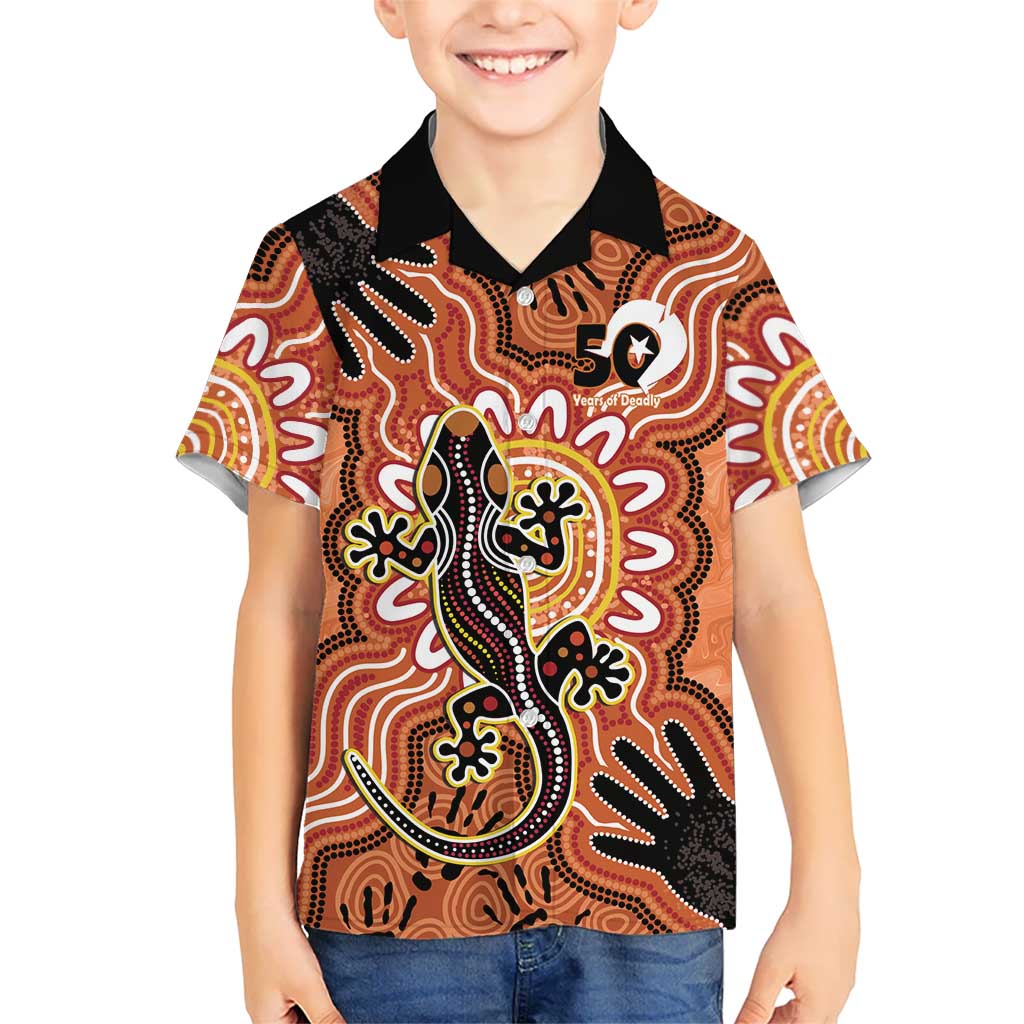 Personalised Australia Lizard NAIDOC Week 2026 Hawaiian Shirt 50 Years of Deadly Aboriginal Art