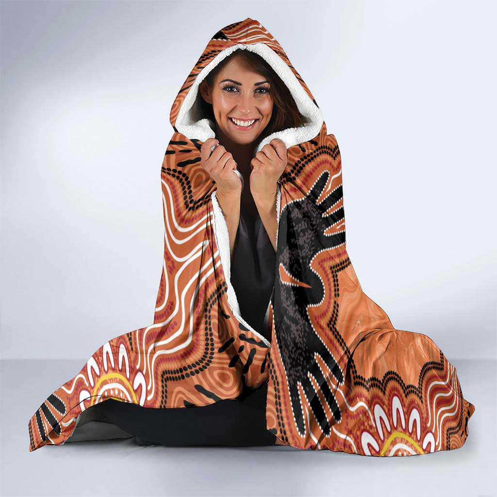 Personalised Australia Lizard NAIDOC Week 2026 Hooded Blanket 50 Years of Deadly Aboriginal Art