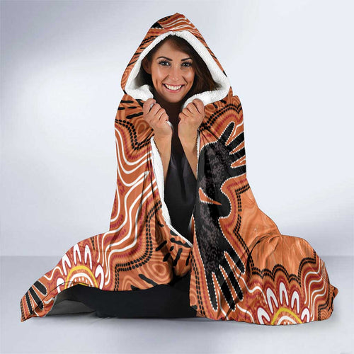 Personalised Australia Lizard NAIDOC Week 2026 Hooded Blanket 50 Years of Deadly Aboriginal Art