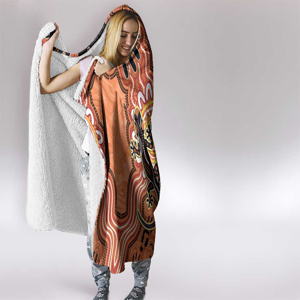 Personalised Australia Lizard NAIDOC Week 2026 Hooded Blanket 50 Years of Deadly Aboriginal Art