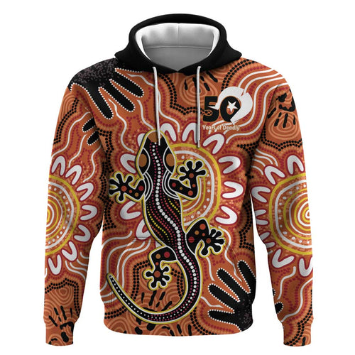 Personalised Australia Lizard NAIDOC Week 2026 Hoodie 50 Years of Deadly Aboriginal Art