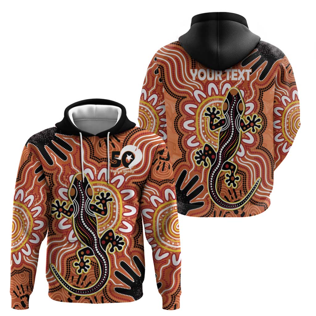 Personalised Australia Lizard NAIDOC Week 2026 Hoodie 50 Years of Deadly Aboriginal Art