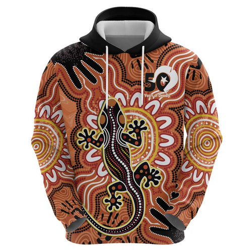 Personalised Australia Lizard NAIDOC Week 2026 Hoodie 50 Years of Deadly Aboriginal Art