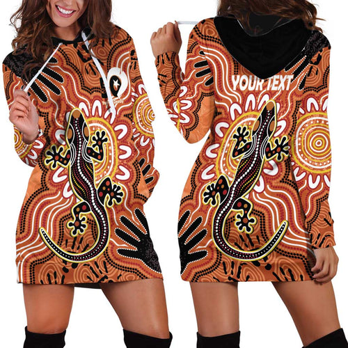 Personalised Australia Lizard NAIDOC Week 2026 Hoodie Dress 50 Years of Deadly Aboriginal Art