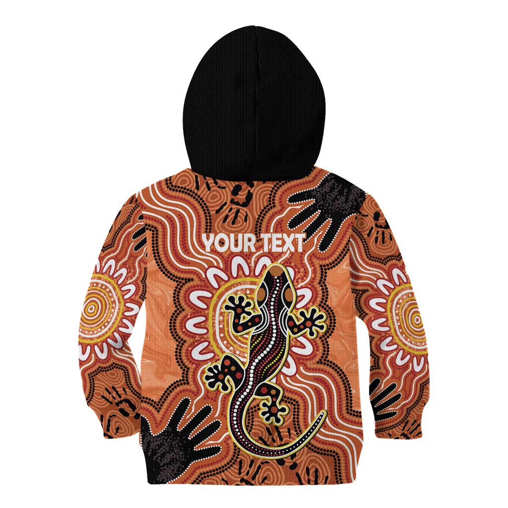 Personalised Australia Lizard NAIDOC Week 2026 Kid Hoodie 50 Years of Deadly Aboriginal Art