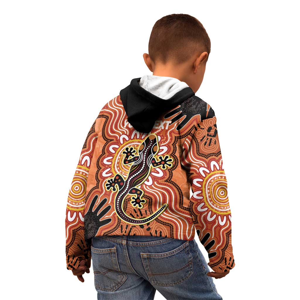 Personalised Australia Lizard NAIDOC Week 2026 Kid Hoodie 50 Years of Deadly Aboriginal Art