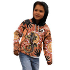 Personalised Australia Lizard NAIDOC Week 2026 Kid Hoodie 50 Years of Deadly Aboriginal Art