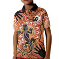 Personalised Australia Lizard NAIDOC Week 2026 Kid Polo Shirt 50 Years of Deadly Aboriginal Art