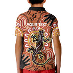 Personalised Australia Lizard NAIDOC Week 2026 Kid Polo Shirt 50 Years of Deadly Aboriginal Art