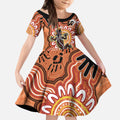 Personalised Australia Lizard NAIDOC Week 2026 Kid Short Sleeve Dress 50 Years of Deadly Aboriginal Art
