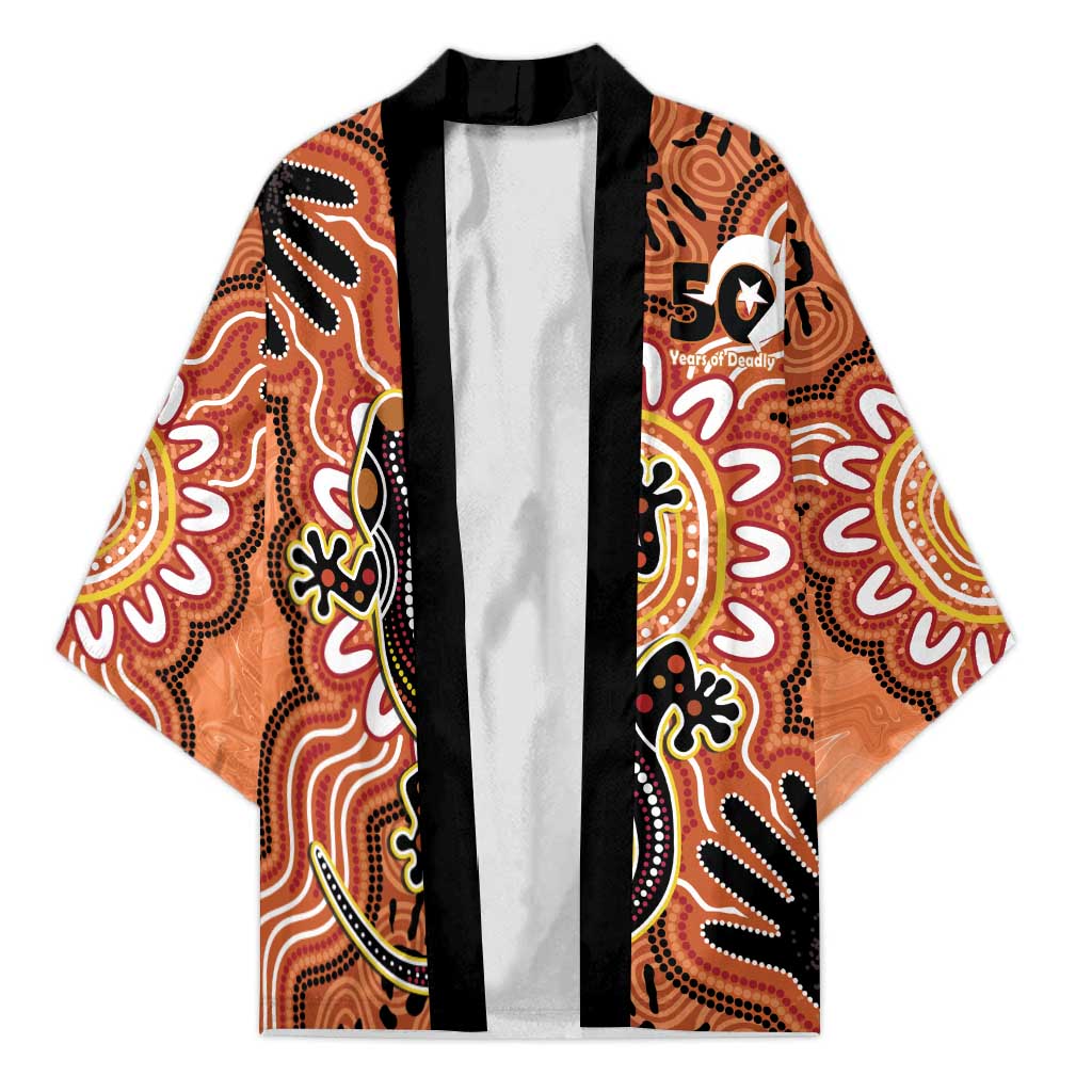 Personalised Australia Lizard NAIDOC Week 2026 Kimono 50 Years of Deadly Aboriginal Art