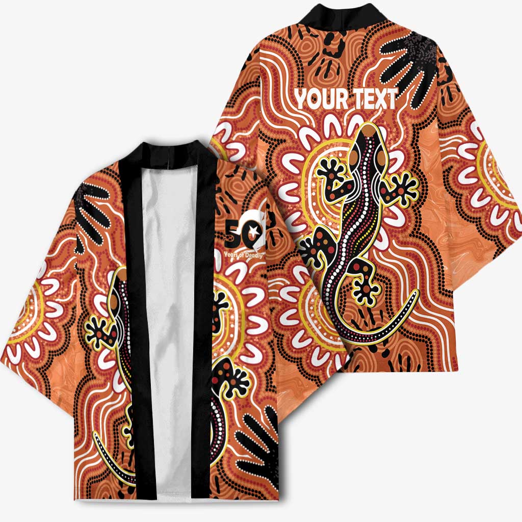 Personalised Australia Lizard NAIDOC Week 2026 Kimono 50 Years of Deadly Aboriginal Art