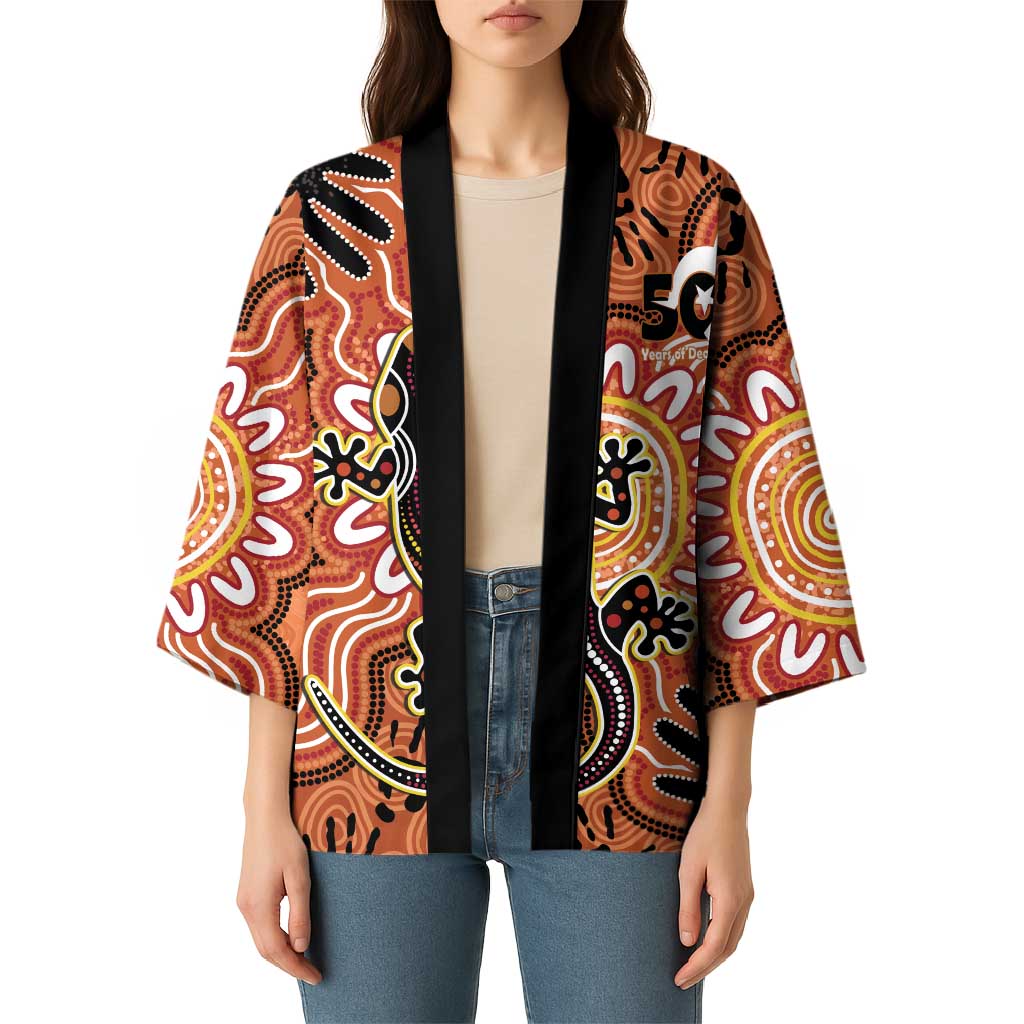 Personalised Australia Lizard NAIDOC Week 2026 Kimono 50 Years of Deadly Aboriginal Art