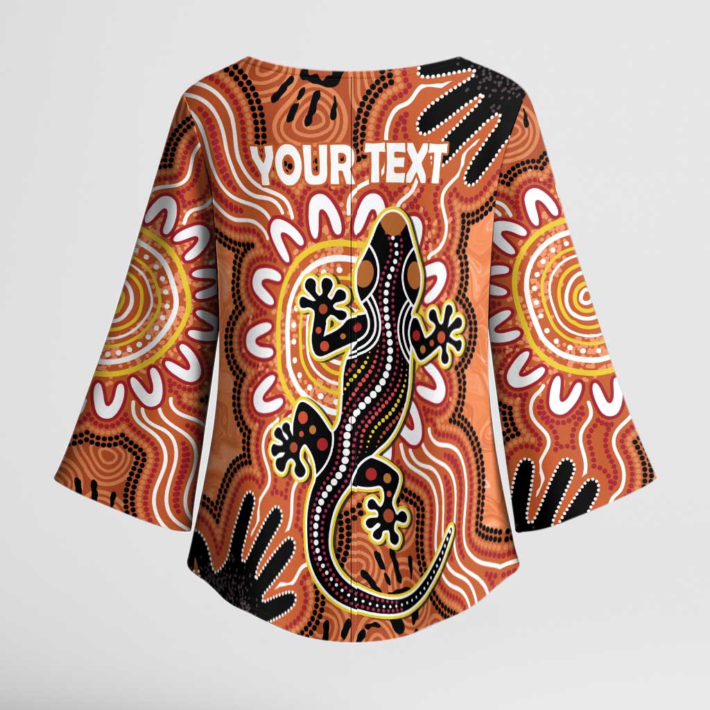 Personalised Australia Lizard NAIDOC Week 2026 Kimono Sleeve Blouse 50 Years of Deadly Aboriginal Art
