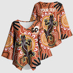 Personalised Australia Lizard NAIDOC Week 2026 Kimono Sleeve Blouse 50 Years of Deadly Aboriginal Art