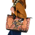 Personalised Australia Lizard NAIDOC Week 2026 Leather Tote Bag 50 Years of Deadly Aboriginal Art