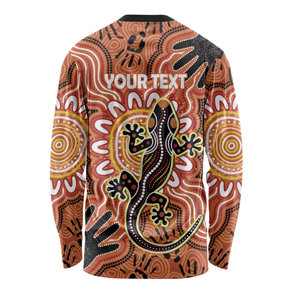 Personalised Australia Lizard NAIDOC Week 2026 Long Sleeve Shirt 50 Years of Deadly Aboriginal Art