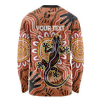Personalised Australia Lizard NAIDOC Week 2026 Long Sleeve Shirt 50 Years of Deadly Aboriginal Art
