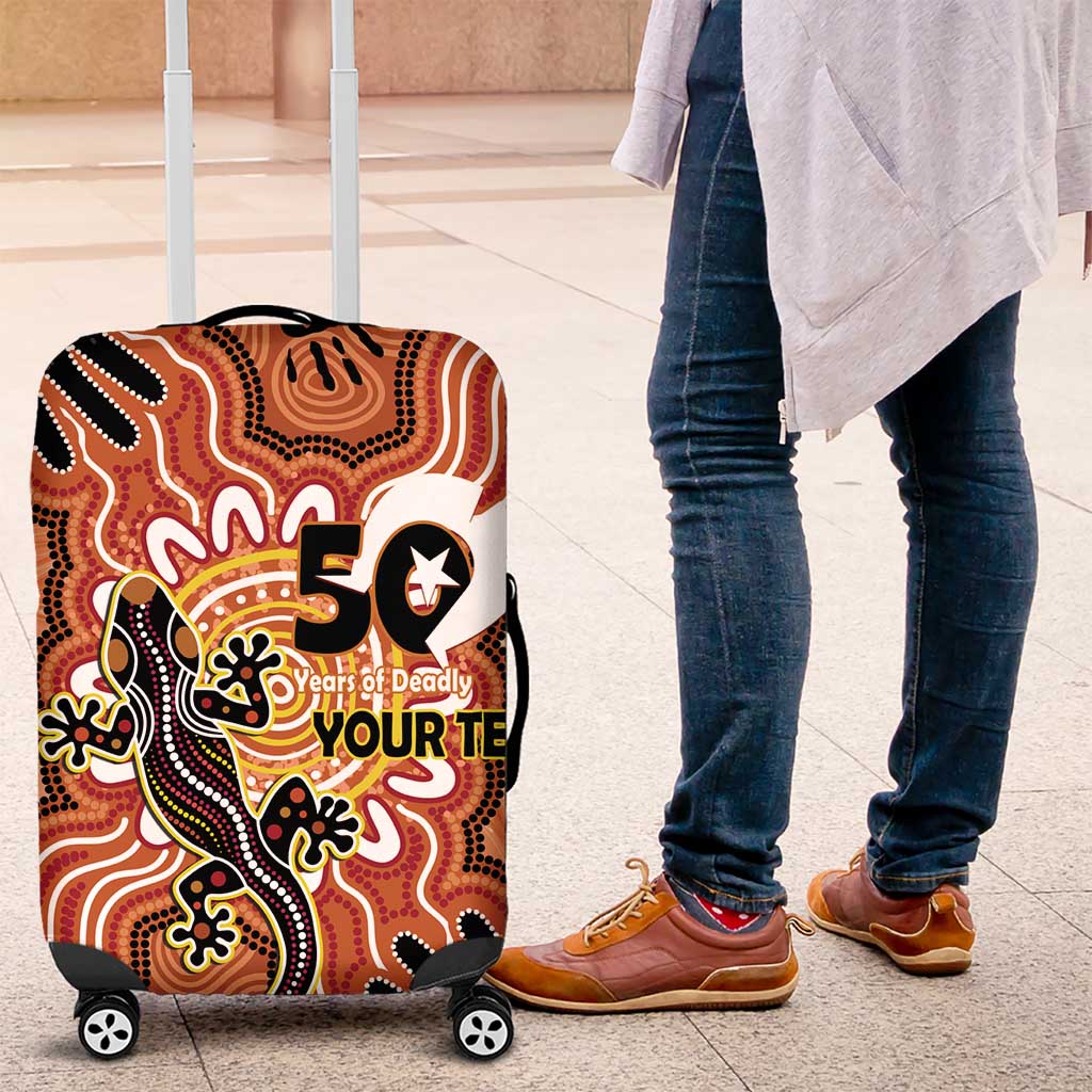 Personalised Australia Lizard NAIDOC Week 2026 Luggage Cover 50 Years of Deadly Aboriginal Art