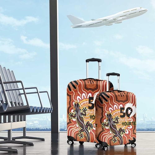 Personalised Australia Lizard NAIDOC Week 2026 Luggage Cover 50 Years of Deadly Aboriginal Art
