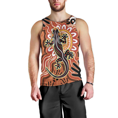 Personalised Australia Lizard NAIDOC Week 2026 Men Tank Top 50 Years of Deadly Aboriginal Art