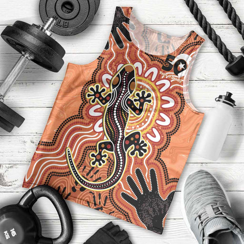 Personalised Australia Lizard NAIDOC Week 2026 Men Tank Top 50 Years of Deadly Aboriginal Art