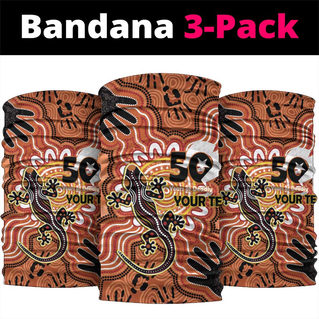 Personalised Australia Lizard NAIDOC Week 2026 Neck Gaiter 50 Years of Deadly Aboriginal Art