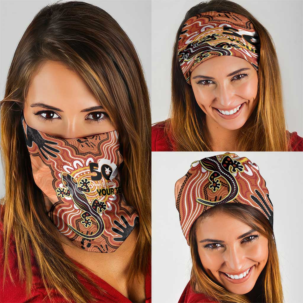Personalised Australia Lizard NAIDOC Week 2026 Neck Gaiter 50 Years of Deadly Aboriginal Art