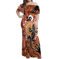 Personalised Australia Lizard NAIDOC Week 2026 Off Shoulder Maxi Dress 50 Years of Deadly Aboriginal Art