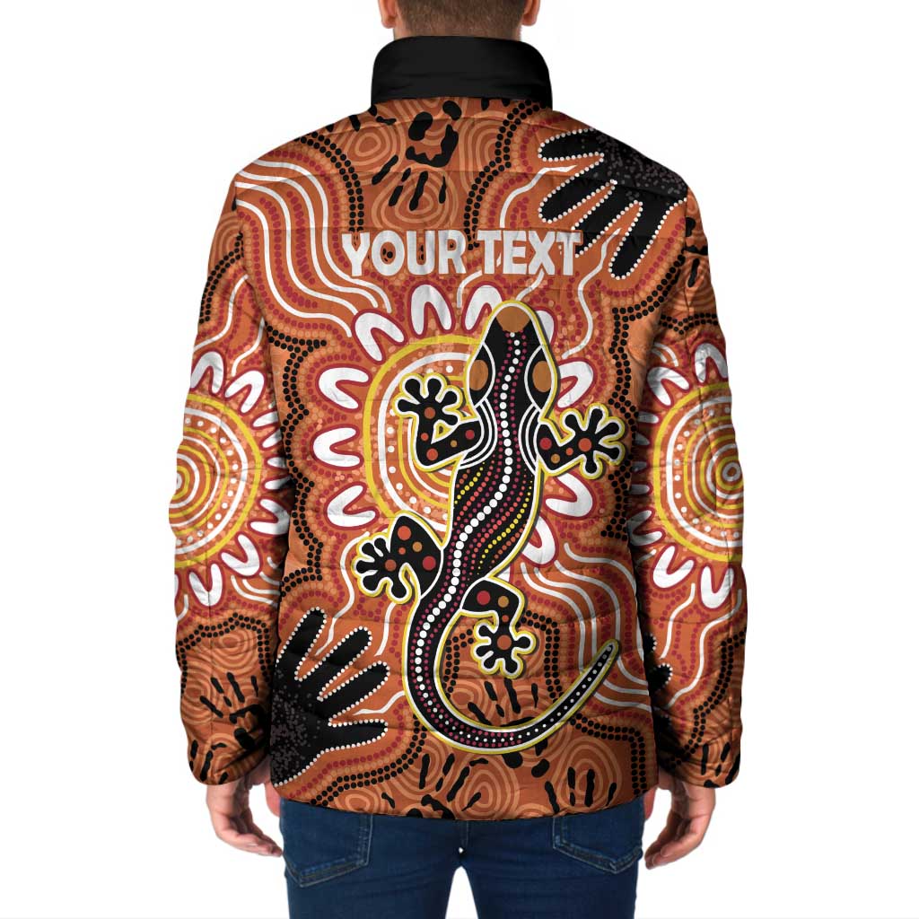 Personalised Australia Lizard NAIDOC Week 2026 Padded Jacket 50 Years of Deadly Aboriginal Art