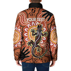 Personalised Australia Lizard NAIDOC Week 2026 Padded Jacket 50 Years of Deadly Aboriginal Art